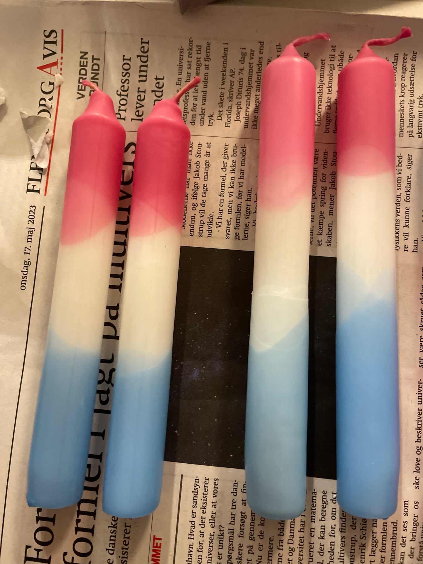 Doppelt gedippt Pink/Blau