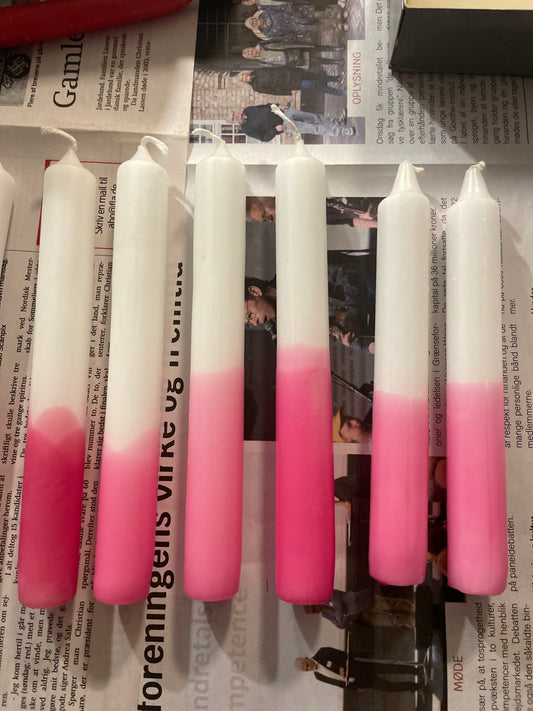 Einfach gedippte Kerze Pink